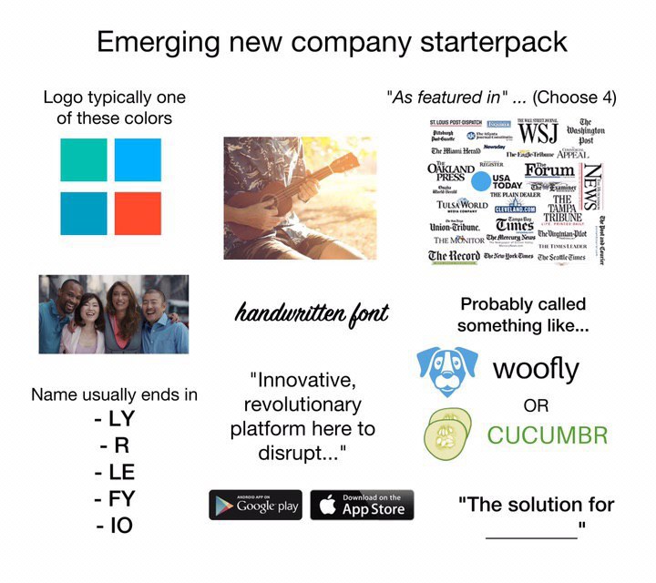 Emerging new company starterpack Logo typically one "As featured in (Choose 4) of these colors POST The Forum USA Я ЧВОМЕ. Union THE Sows Tinies The Record i handunitten font Probably called something