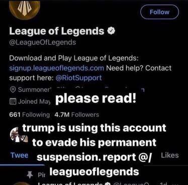 Follow League of Legends @LeagueOfLegends Download and Play League of Legends: signup.leagueoflegends.com Need help? Contact support here: @RiotSupport Summoner’ 1 Please read! 661 Following Followers