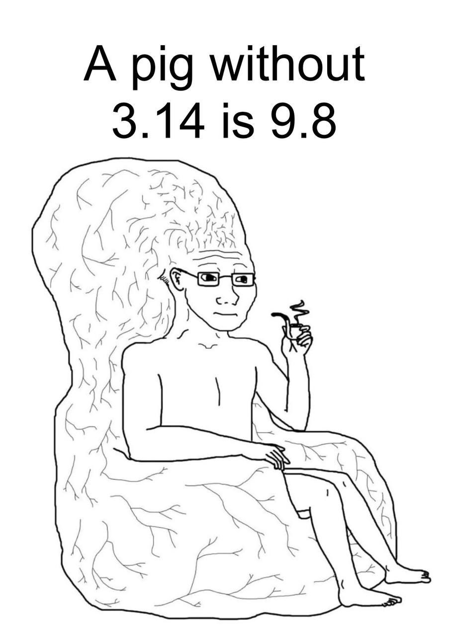 А pig without 3.14 is 9.8 А 2