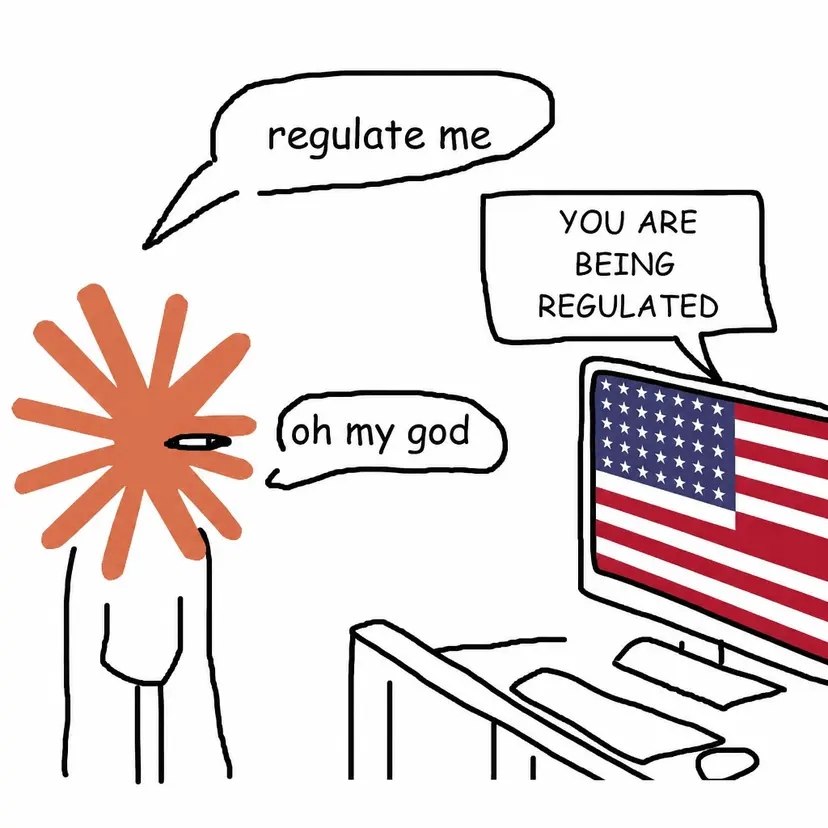 regulate me YOU ARE BEING REGULATED my god
