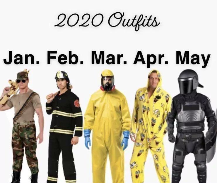 2020 Outfits Jan. Feb. Mar. Apr. May 4