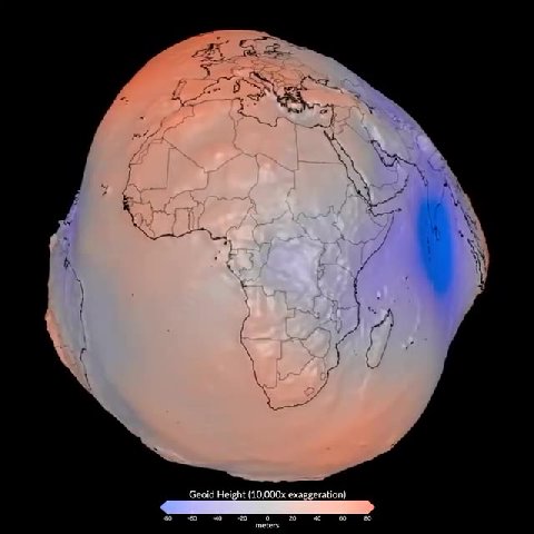 Geoid Height (10,000x exaggeration)