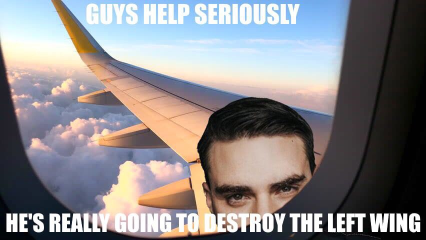 HE'S REA THE LEFT WING