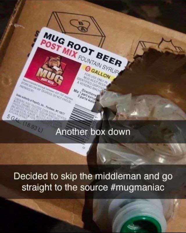 Мос У. 8 Spy о б 4 7 Another box down Decided to skip the middleman and straight to the source #mugmaniac