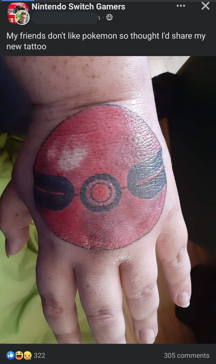 Nintendo Switch Gamers 1 My friends don't like pokemon so thought share my new tattoo fal 305 comments