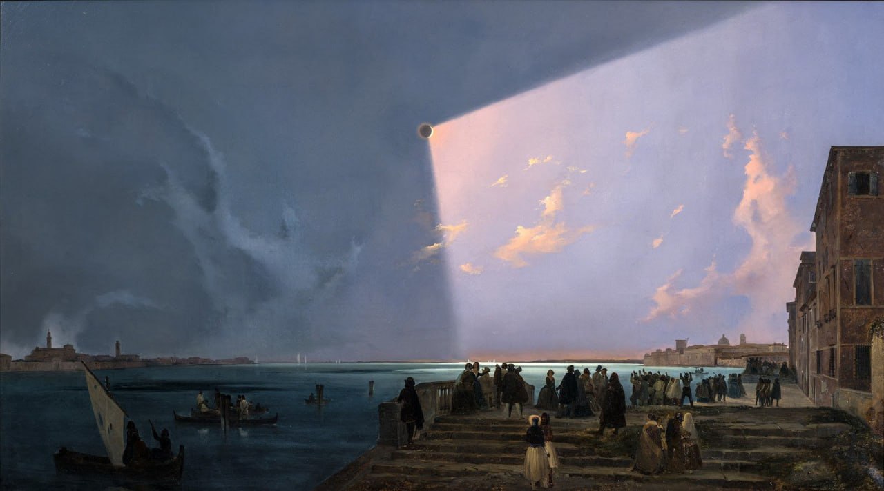Ippolito Caffi / The Eclipse of the Sun in Venice ( 1842 )