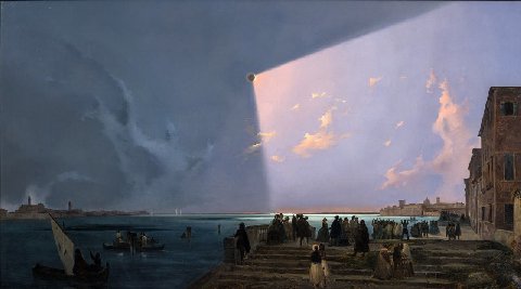 Ippolito Caffi / The Eclipse of the Sun in Venice ( 1842 )