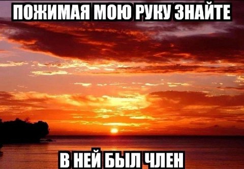 ПОЖИМАЯ МОЮ РУКУ ЗНАЙТЕ В НЕЙ БЫЛ ЧЛЕН