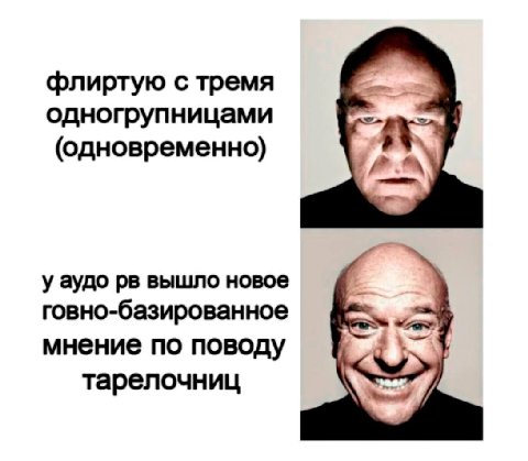 флиртую с тремя одногрупницами (одновременно) у аудо вышло новое говно-базированное мнение по поводу тарелочниц