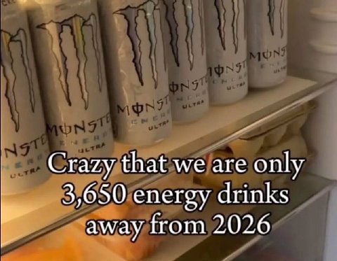 Crazy that we are only energy drinks к `амгау from 2026
