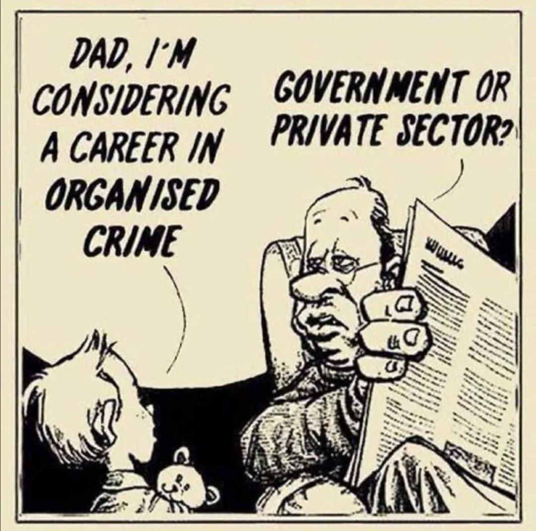 DAD, CONSIDERING OR A CAREER IN PRIVATE SECTOR? ORGANISED CRIME OF