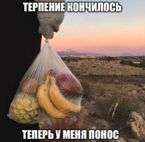 ТЕРПЕНИЕ КОНЧИЛОСЬ. ТЕПЕРЬ У МЕНЯ ПОНОС