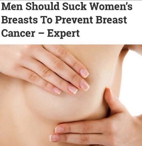 Men Should Suck Women’s Breasts To Prevent Breast Cancer Expert