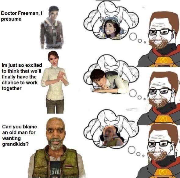 Doctor Freeman, ргезите just so excited 9 to think that we'll 4 finally havethe chance to work together О А. о Can you blame old man for wanting grandkids? A