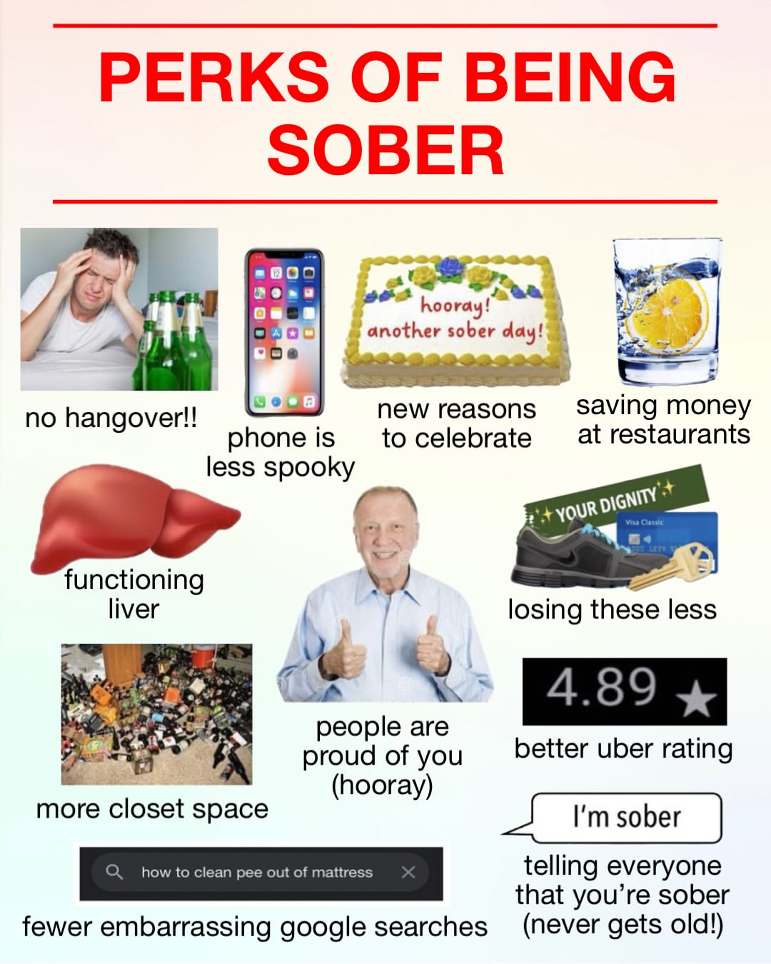 4 ooray! a 5 another sober day! A no new money phoneis tocelebrate at restaurants less spooky YOUR functioning liver losing these less я 4.89 people are 2% proud of you better uber rating (Поогау) mor
