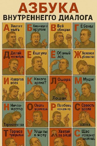 А Хватит Безнадега Всё Ебаны ныть |1) кругом обосрал a Ещеума Обаный ЛОХ Издергал Какого Мудак всех хрена? a В A <4 Поебень 1 жество крас какая-то, ODI 7 Уйдиты Щас в жопу истерику