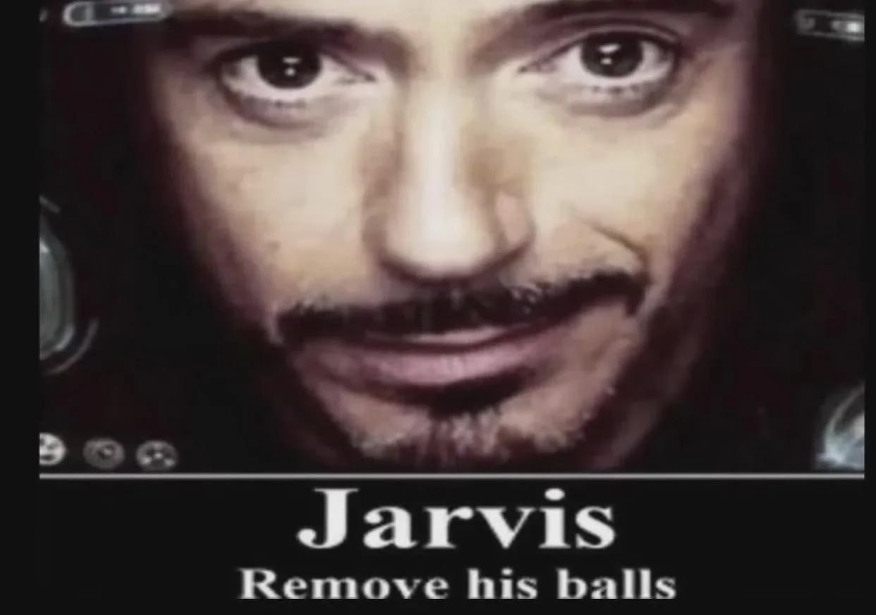 С Jarvis Remove his balls