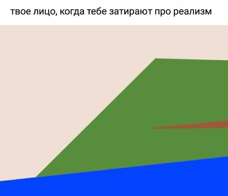 твое лицо, когда тебе затирают про реализм