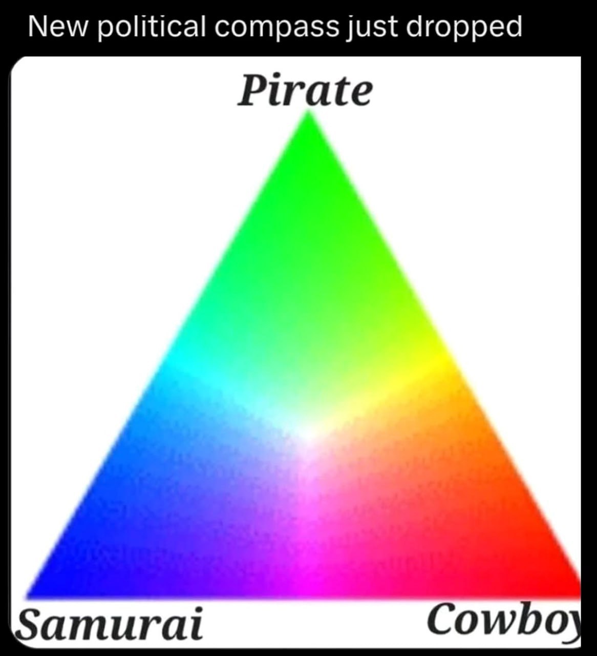 New political compass just dropped Pirate amural Cowbo