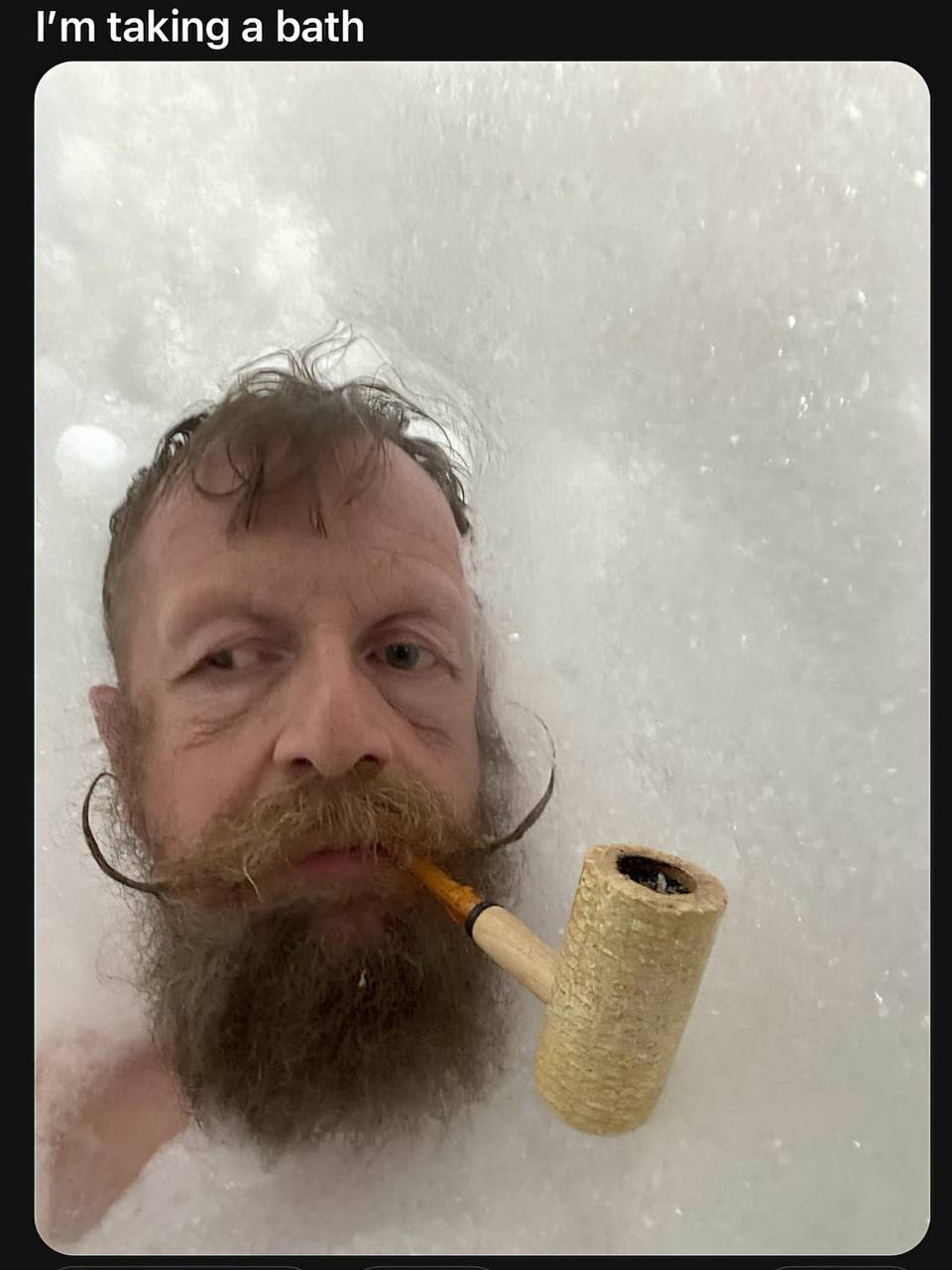 taking a bath at