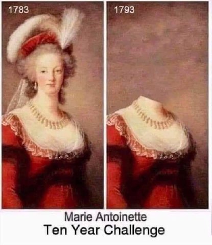 1783 1793 Marie Antoinette Ten Year Challenge