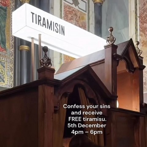 We 3 (59 4 Confess your sins all 3 апа гесеме FREE tiramisu. December брт