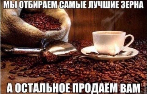 ОТБИРАЕМ САМЫЕ ЛУЧШИЕ ЗЕРНА А ОСТАЛЬНОЕ ПРОДАЕМ ВАМ