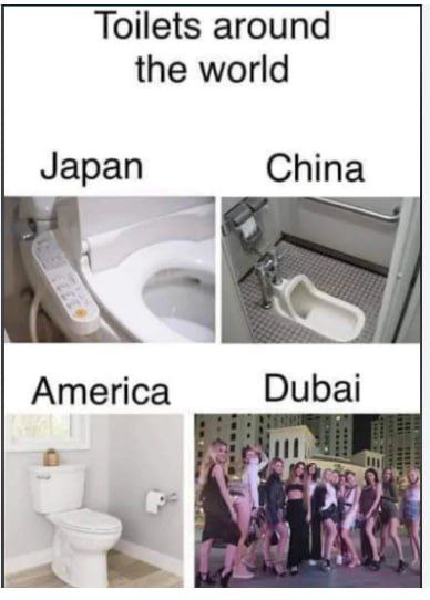 Toilets around the world Japan China 1 4 America Dubai 4
