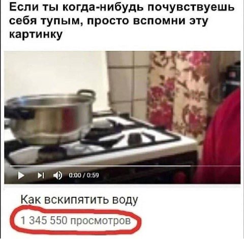 Если ты когда-нибудь почувствуешь себя тупым, просто вспомни эту картинку 0:00 Как вскипятить воду 1 345 550 просмотров