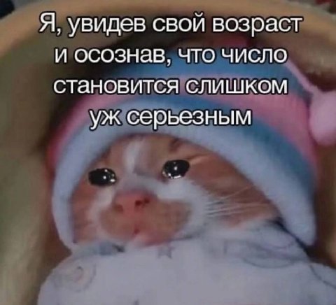 Я, увидев свой возраст и осознав, что число становится слишком серьезным