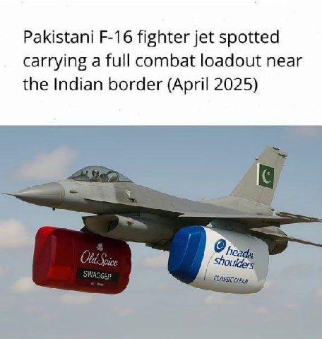 Pakistani fighter jet spotted carrying a full combat loadout near the Indian border (April 2025) SWAGGER