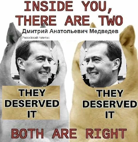 INSIDE YOU, THERE ARE, TWO Анатольевич Медведев DESERVED DESERVED IT IT BOTH ARE RIGHT