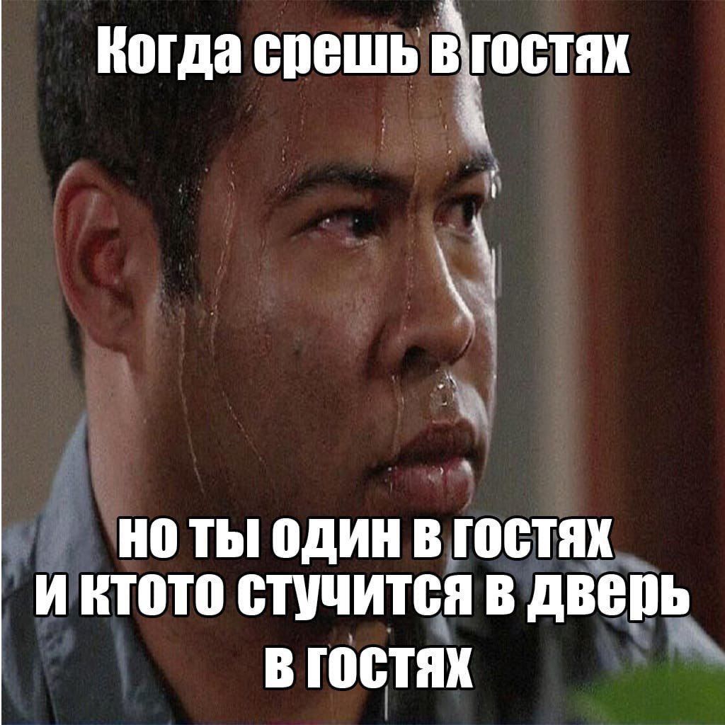 Когда срешь ТЫ! ОДИН В ГОСТЯХ и ктото стучится в дверь в гостях