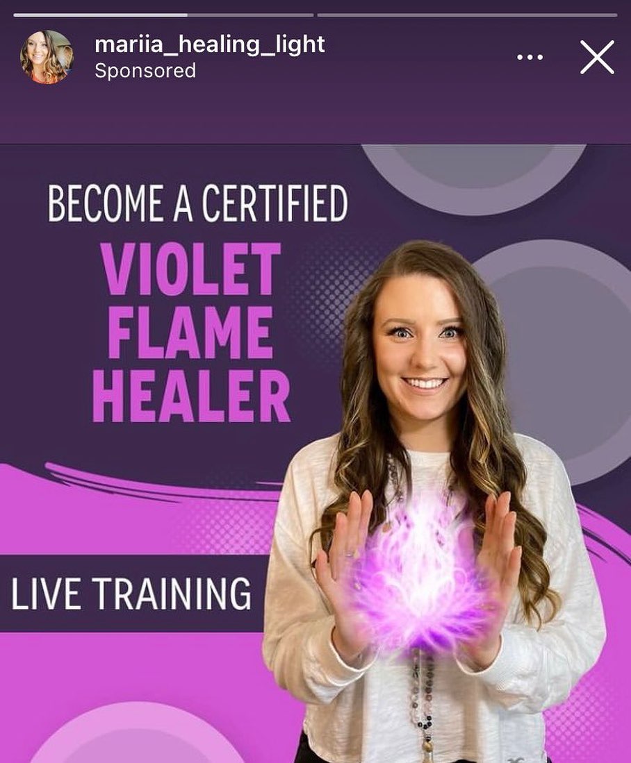 mariia onsored BECOME A CERTIFIED VIOLET FLAME HEALER LIVE TRAINING