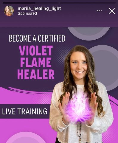 mariia onsored BECOME A CERTIFIED VIOLET FLAME HEALER LIVE TRAINING