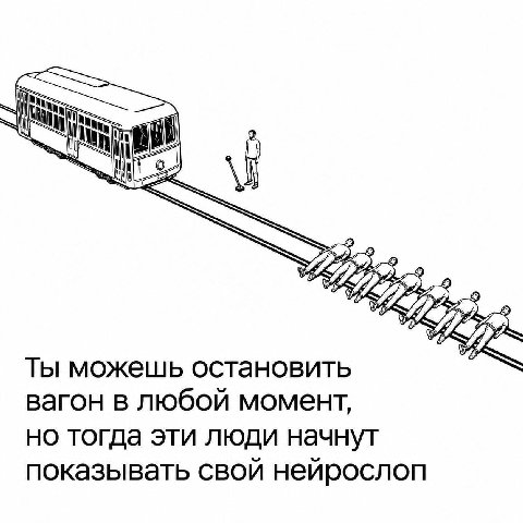 My Ты можешь остановить вагон в любой момент, но тогда эти люди начнут показывать свой нейрослоп