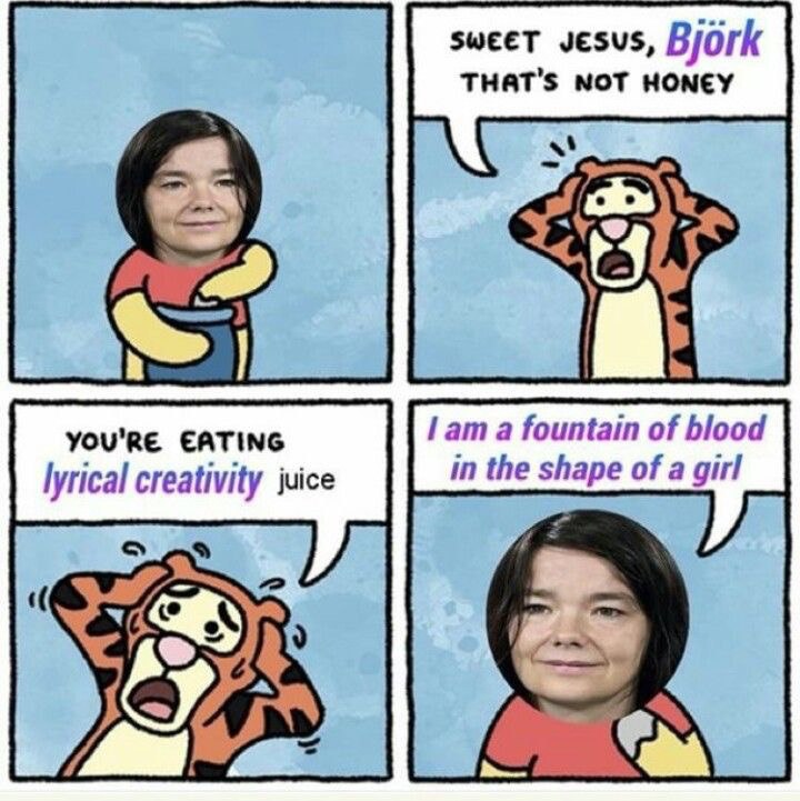 SWEET JESUS, Bjork THAT'S NOT HONEY obs a EATING a fountain of blood lyrical creativity juice in the shape of a girl