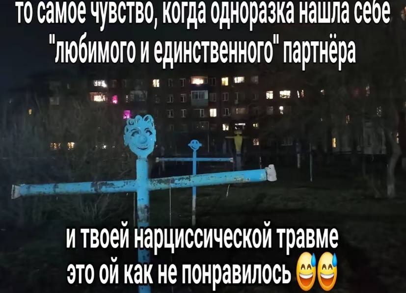 TO чувство, Когда одноразка нашла "любимого и единственного партнера итвоей нарциссической травме это как не понравилось