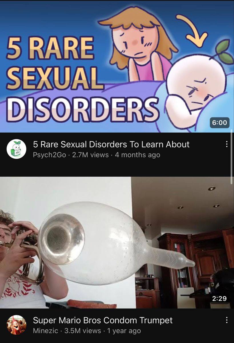 5 ВАВЕ 5 Rare Sexual Disorders To Learn About Psych2Go views 4 months ago 7 А 4 2:29 Super Mario Bros Condom Trumpet Minezic views 1 year ago
