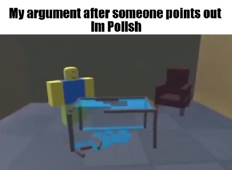My argument after someone points out
