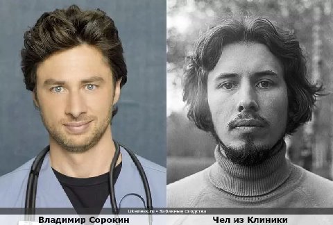 4 A Likeness.ru Забавные сходства Владимир Сорокин Чел из Клиники