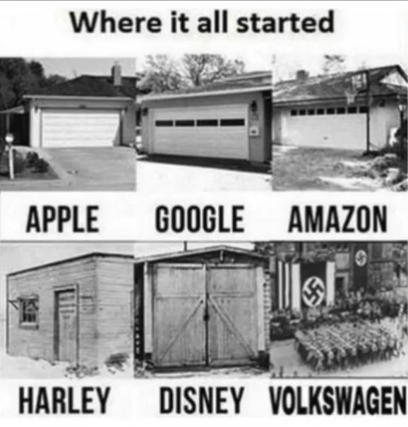 Where К all started 1 APPLE GOOGLE AMAZON lle OF. HARLEY DISNEY VOLKSWAGEN