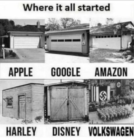Where К all started 1 APPLE GOOGLE AMAZON lle OF. HARLEY DISNEY VOLKSWAGEN