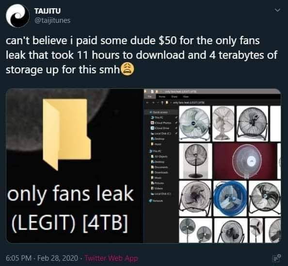 4 ТАИТИ can’t believe paid some dude $50 for the only fans leak that took 11 hours to download and 4 terabytes of storage up for this ily fans leak во 4 (LEGIT)