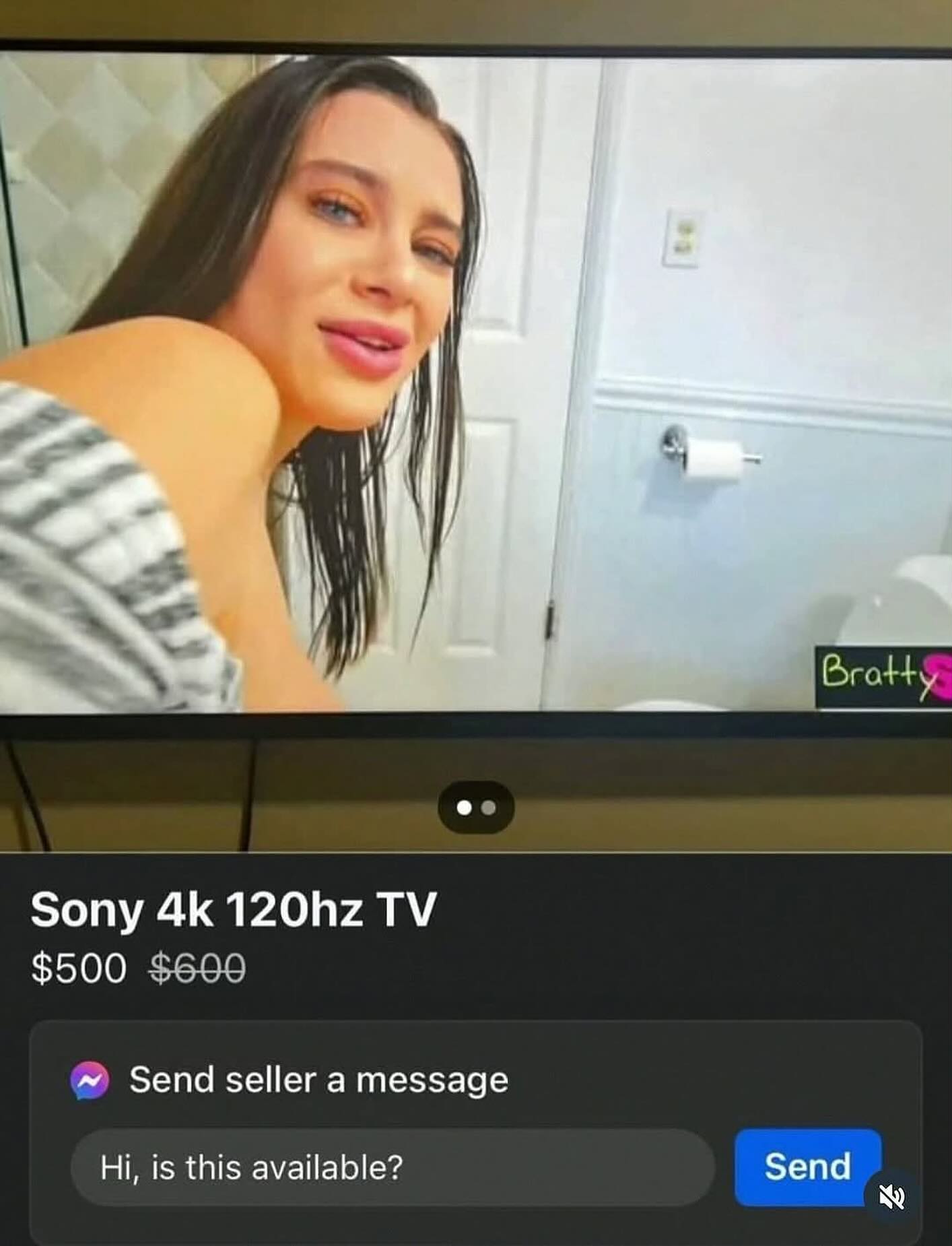 у. Sony $500 $600 Send seller а message is this available? Send