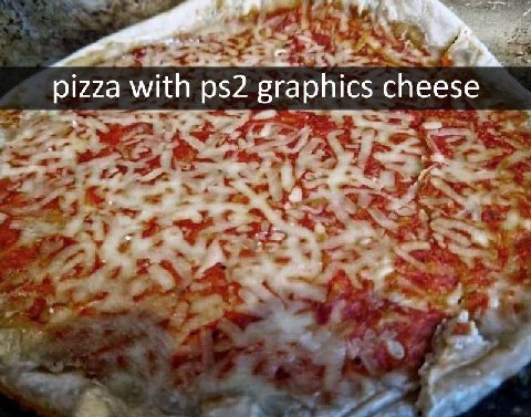 pizza with graphics cheese