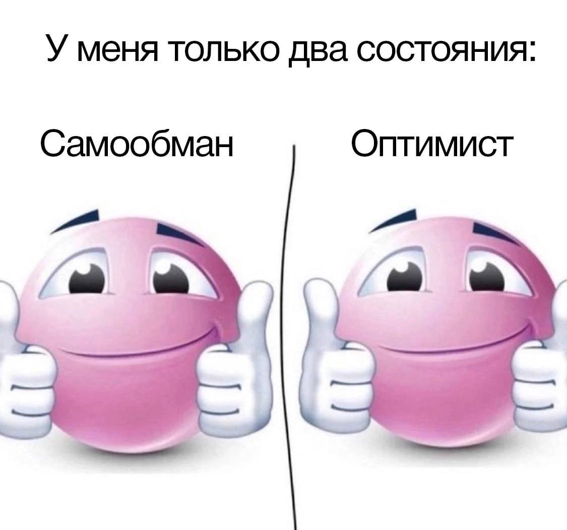 У меня только два состояния: Самообман Оптимист