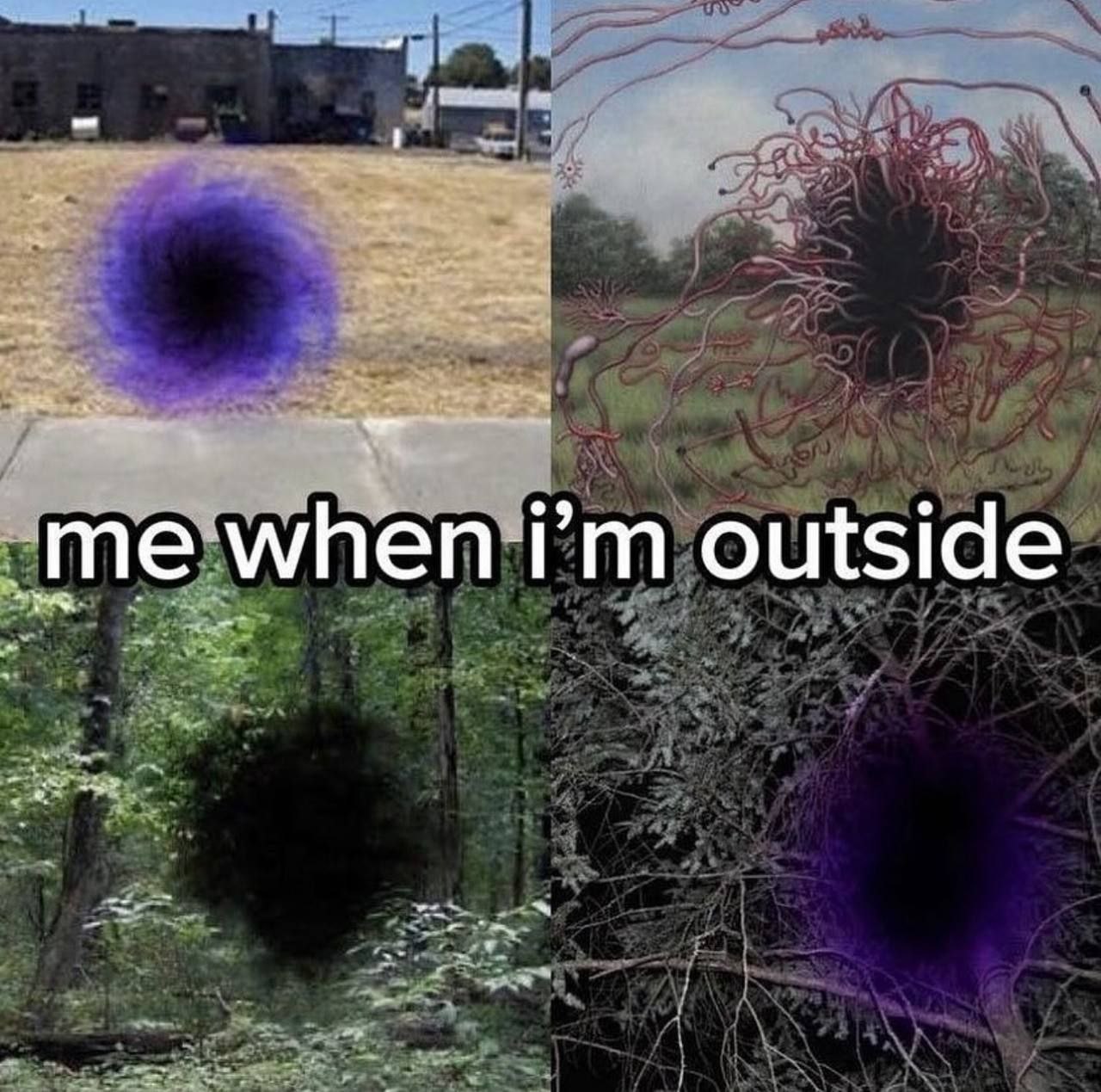 outside