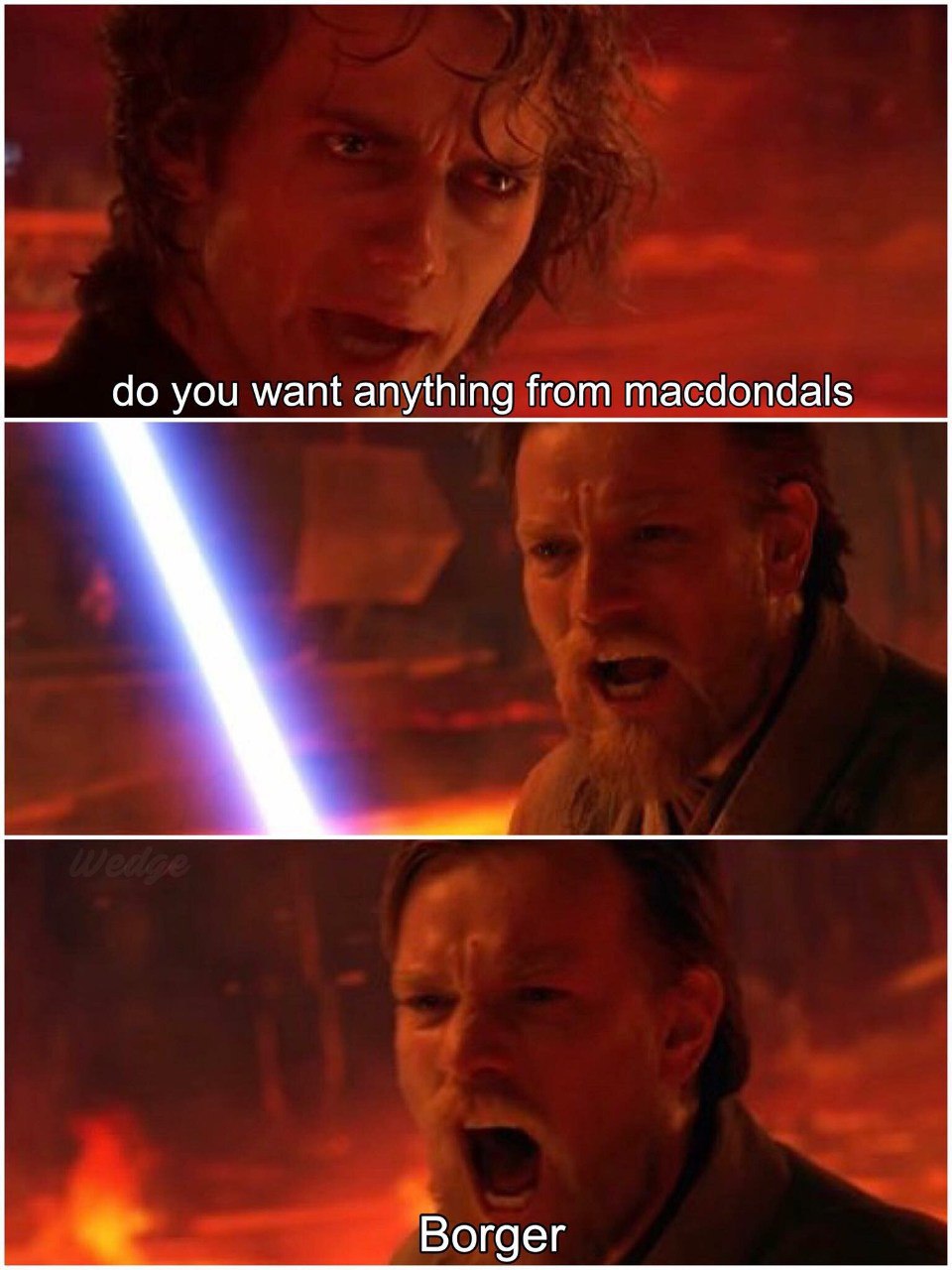 you want anything from macdondals Borger