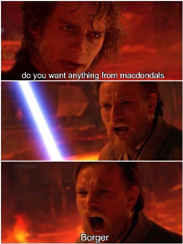 you want anything from macdondals Borger